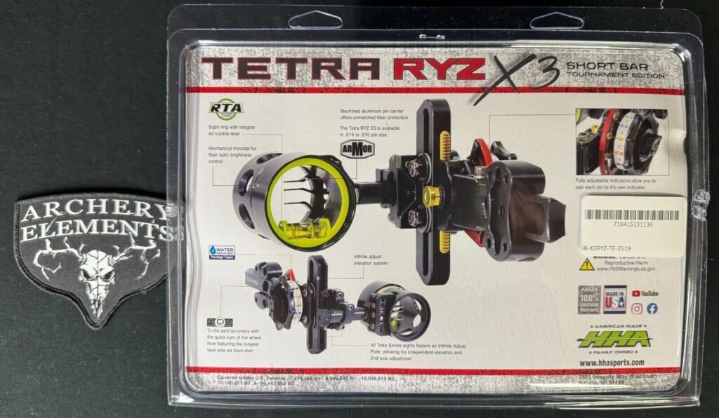 HHA Tetra RYZ X3 Short Bar Tournament Edition .019 Pins - Elite Compound Bows & Tagpoint Inc.
